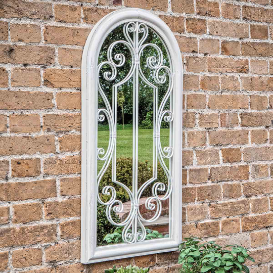 Crossland Grove Bari Outdoor Mirror Gatehouse 490 X 40 X 965 Mm - White