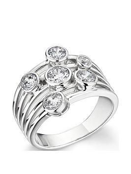 Love DIAMOND 9K White Gold 1.00Ct Bubble Diamond Ring, White Gold, Size K, Women