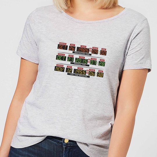 Back To The Future Destination Clock Women's T-Shirt - Grey - S