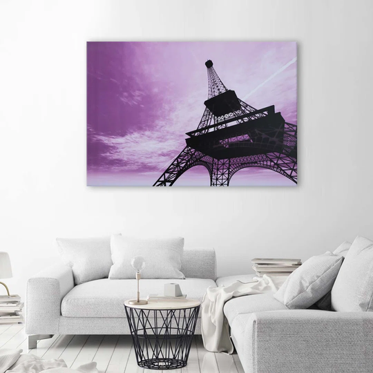 Canvas Print Paris Eiffel Tower Purple