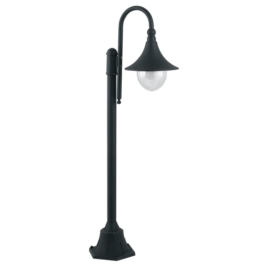 Black 1-Light 130Cm H Hardwired Lamp Post