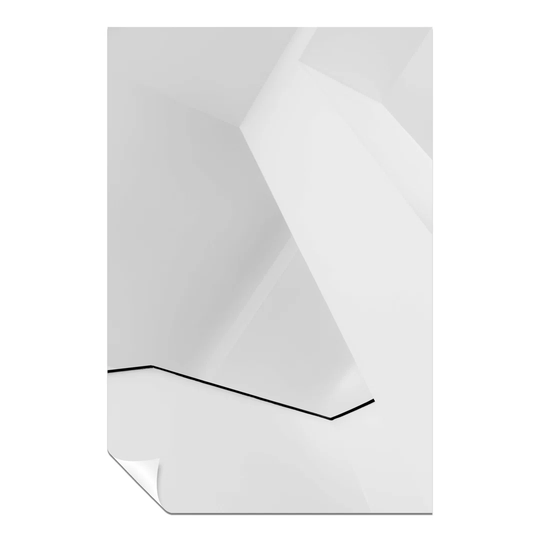 Panther Print Fine Art Prints Abstract Black & Bright White Architectual Stairs Artistic Unframed Poster, Pictures For Home Walls, Bedroom, Living Roo