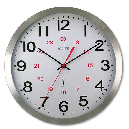 ACCTIM CENTURY RC ALU WALL CLOCK ALUM