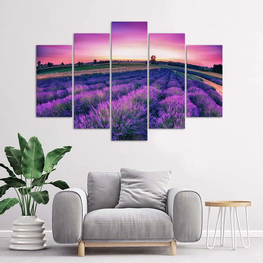 Canvas Print Lavender Purple Field