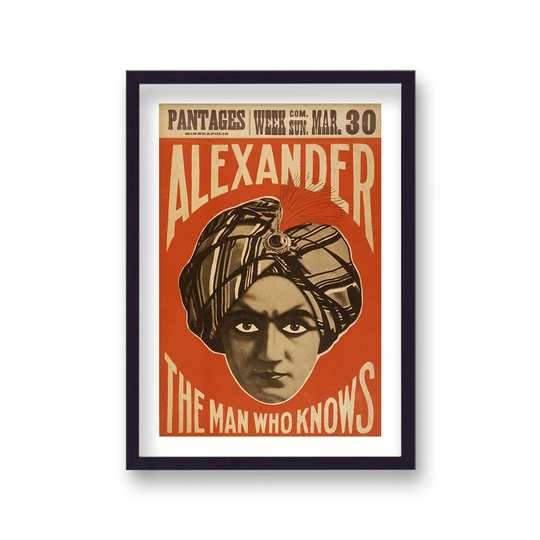 Vintage Sideshow Poster Print Alexander The Man Who Knows