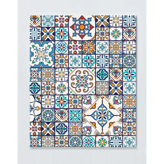 Mosaic Motif Magnetic Wall Mounted Cork Board