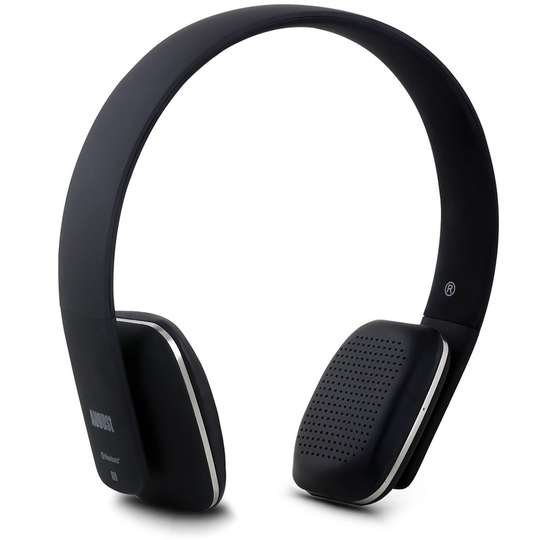 August EP636 Bluetooth Headphones - Black - On Ear Wireless Headset with Mic & Bluetooth V4.1