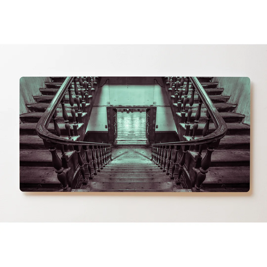 Backlight Motive Wall Picture Stairs Abandoned Place Magnetic Cork Board