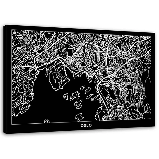 Canvas Print City Map Of Oslo