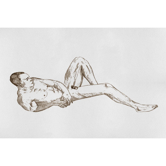 Male Body Sketch I - Wrapped Canvas Art Prints