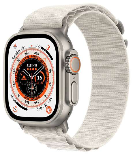 Apple Watch Ultra 49mm Titanium Case/ Starlight - Medium