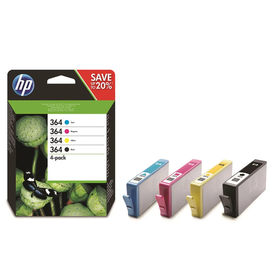 HP 364 CMYK Original Ink Cartridges - Combo 4 Pack