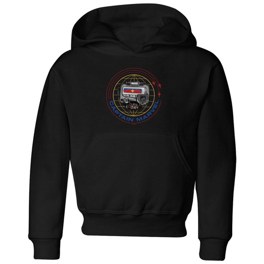 Captain Marvel Pager Kids' Hoodie - Black - 3-4 Years - Black