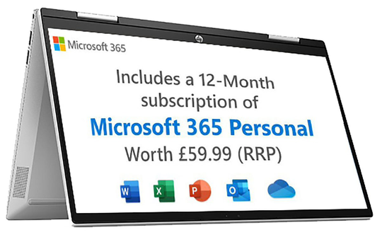 HP Pavilion x360 14in Pentium 4GB 128GB 2-in-1 Laptop Silver