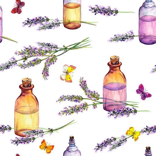 Walllpaper Roll 416X254cm Wallpaper Material With Print Mural Decoration Kitchen Livingroom Bedroom - Oil Perfume Bottle Lavender