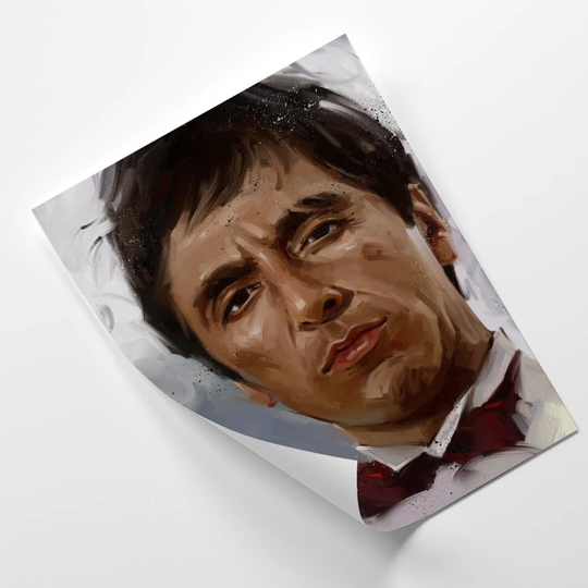 Poster, Man In White Shirt And Bow Tie