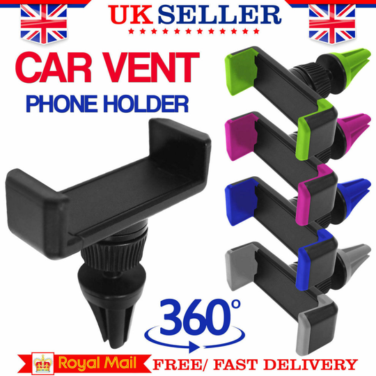 (Green) Universal Mobile Phone Holder Air Vent Car Mount Cradle Stand Holder for iPhone and Android Mobile Phones