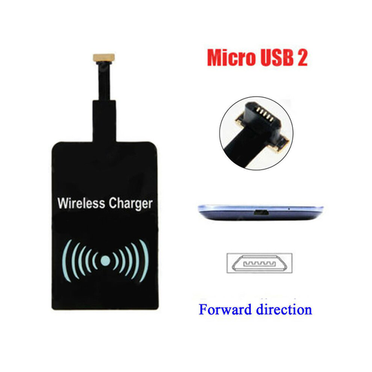 (Android Receiver - Forward Direction) Qi Wireless Charging Charger Receiver Adaptor Card Module iPhone Samsung Huawei Mi Android