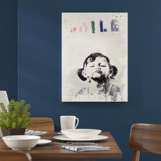 'Banksy Smile Graffiti Wall Art' Graphic Art Print Poster