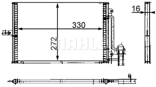 Condenser Air Conditioning 8FC351300-694 by BEHR Front Left/Right