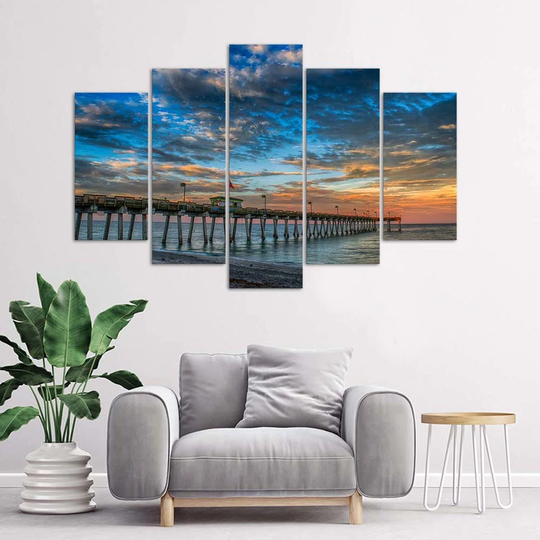 Canvas Print Sunset Pier