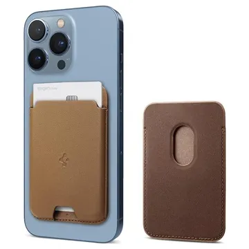 Spigen Valentinus Series Magnetic Card Holder - Brown