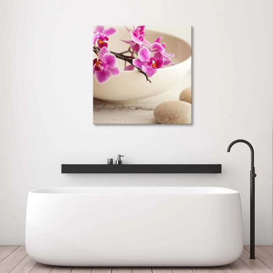 Canvas Print Pink Zen Orchids