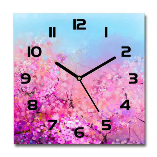 Hasnan Cherry Blossoms Silent Wall Clock