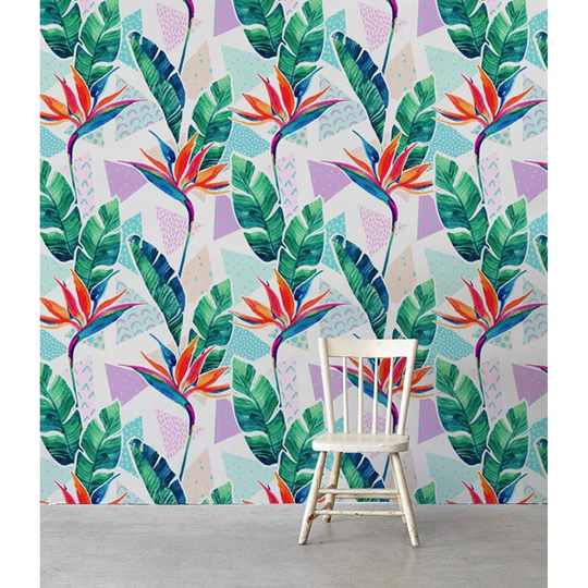 Walllpaper Roll 312X219cm Mural Decoration Wallpaper Material With Print Kitchen Livingroom Bedroom - Abstract Geometric Leaves