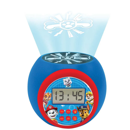 Lexibook Paw Patrol Childrens Projector Clock With Timer