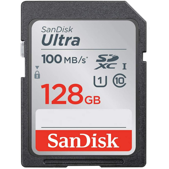 SanDisk Ultra 128 GB SDXC Memory Card up to 100MB/s, Class 10 UHS-I