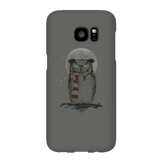 Balazs Solti Owl And Moon Phone Case for iPhone and Android - Samsung S7 Edge - Snap Case - Matte