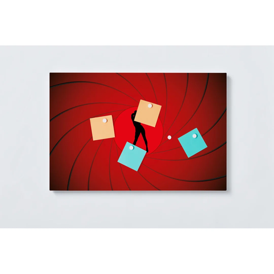 James Bond Magnetic Wall Mounted Cork Board