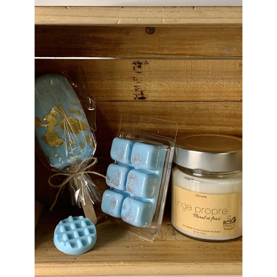4 Piece Clean Laundry Scented Wax Melt Candle Set