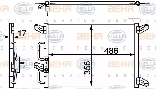 Condenser Air Conditioning 8FC351302-411 by Hella