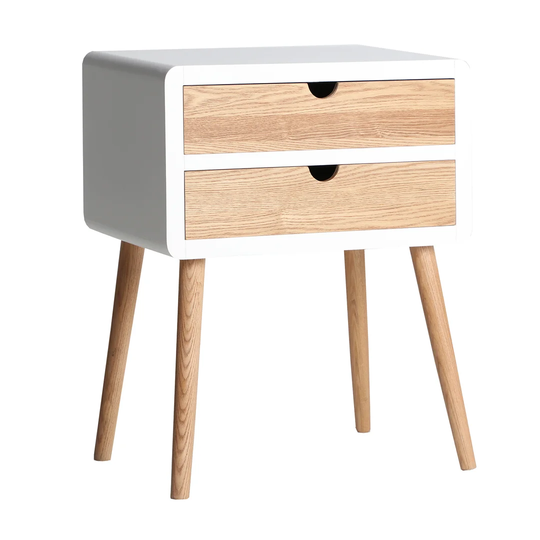 Skaggs 2 Drawer Bedside Table