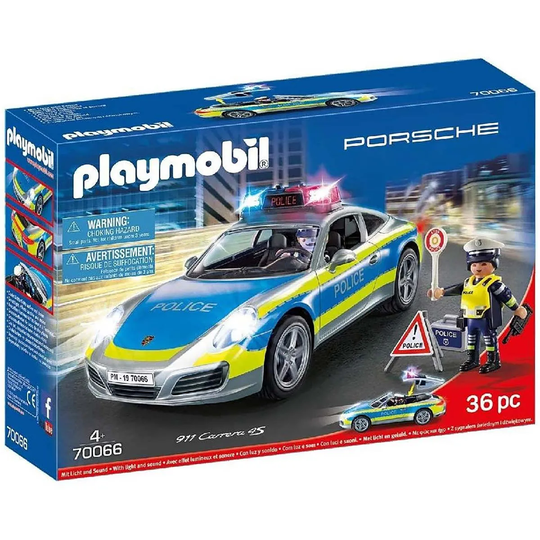 Playmobil 70066 Porsche 911 Carrera 4S Police Car With Lights And Sound