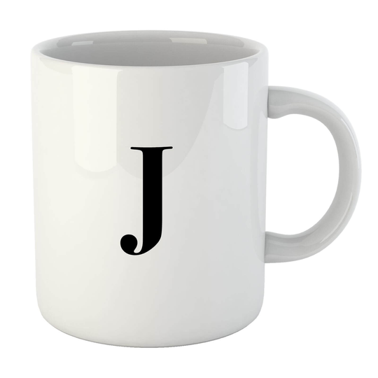 Bodoni Alphabet Mugs - J Mug