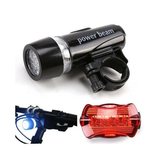 LED Mountain Cycle Headlight batteries Bicycle Bike Light Front Set