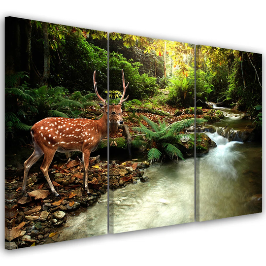 Canvas Print Deer Creek Forest