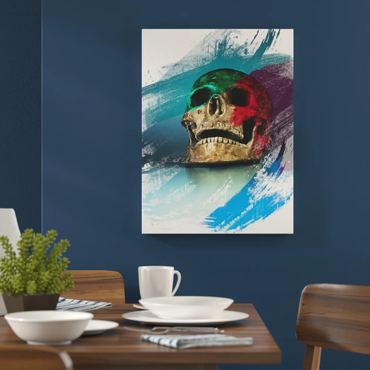 'Bronze Skull' Graphic Art Print Poster