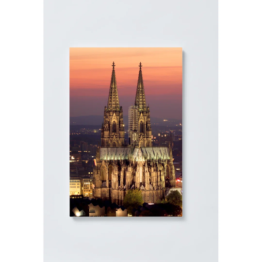 Cologne Cathedral Magnetic Wall Mounted Cork Board