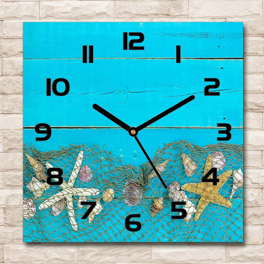 Starfish and Shells Silent Wall Clock
