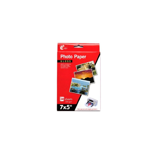 7 x 5" Gloss Photo Paper, 30 Sheets 235 gsm