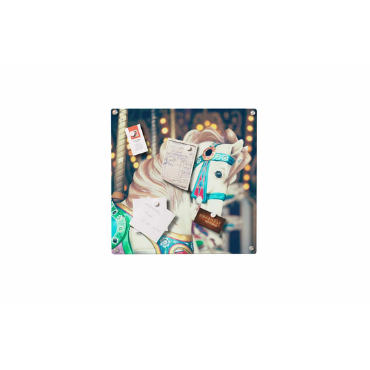 Carousel Horse Magnetic Wall Mounted Photo Memo Board