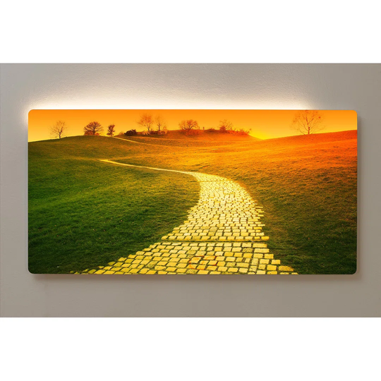 Backlight Motif Wall Picture Tuscany Sunset Magnetic Cork Board