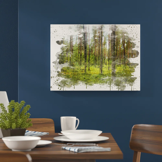 'Landscape Green Forest' Graphic Art Print Poster