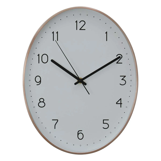 Interiors by PH Oval Wall Clock With Copper Finish