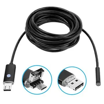 Android, PC Waterproof 8mm USB Endoscope Camera AN99 - 5m - Black