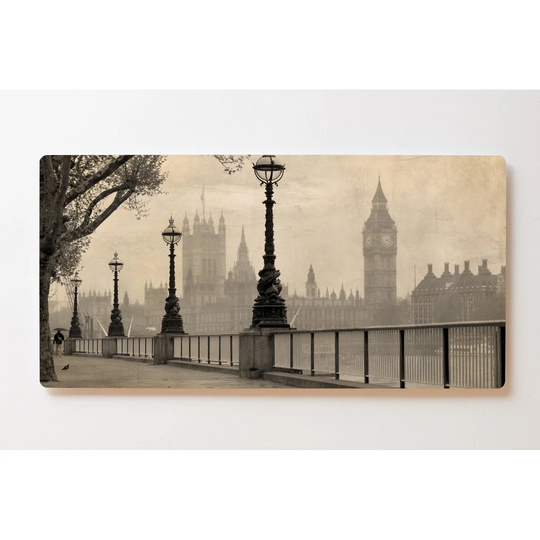 Backlight Motif Wall Picture London Big Ben Magnetic Cork Board